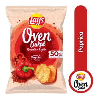 Lay's Baked rumeniti in cuptor, chipsuri din cartofi cu paprika 105g