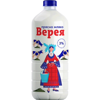 Верея Прясно мляко 3% 2 Л / 38919156