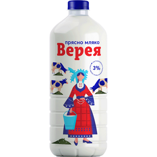 Верея Прясно мляко 3% 2 Л / 38919156