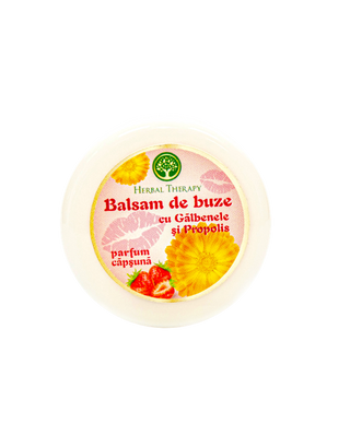 Balsam de buze cu Gălbenele și Propolis (aromă de căpșună)