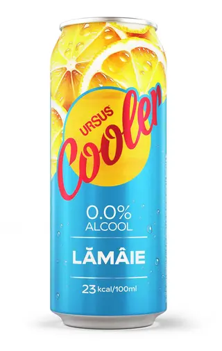 Bere blonda fara alcool Ursus Cooler, 0.5 l
