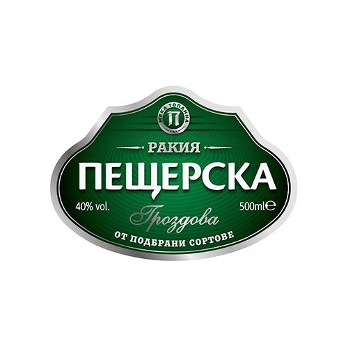 Пещерска Гроздова ракия 40%  500ml