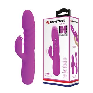 Vibrator Melanie Thrusting & Vibration USB Purple