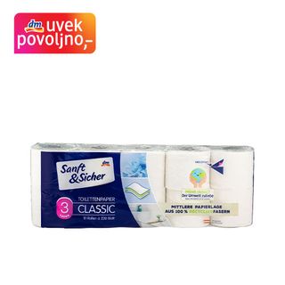 Sanft&Sicher CLASSIC toaletni papir, 3-slojni, 10kom