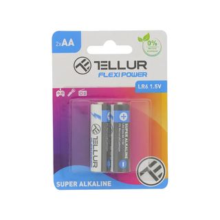 Baterie Tellur Flexi Power, Super Alcalina, AA LR6, 1.5V, 2buc/set