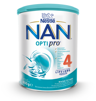 Nestle NAN OPTIPRO 4, formula de lapte praf pentru copii de la 2 ani, cutie 800g