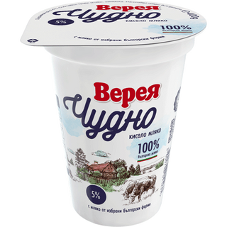 Верея Чудно Кисело мляко 5% 400 ГР / 38936770
