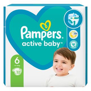 PAMPERS Scutece Active Baby N6 13-18kg, 32 buc