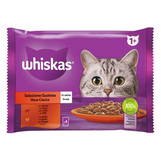 Whiskas hrana umeda pisici pui, curcan 4 x 85 g