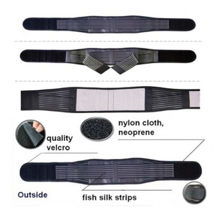 Centura lombara cu turmalina si biomagneti Tianjin | negru