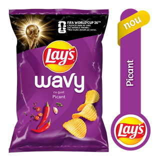 Lay's Wavy chipsuri ondulate din cartofi cu Piri Piri, 115g