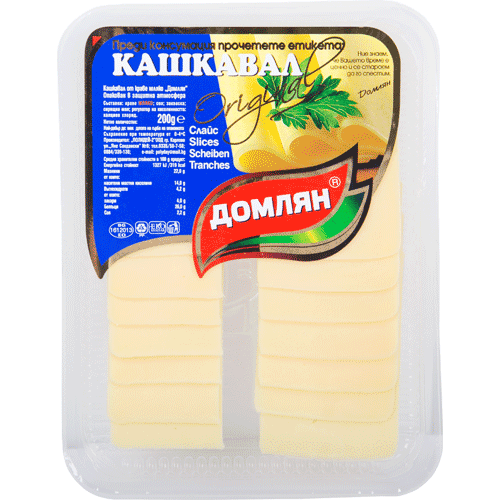 Домлян Кашкавал от краве мляко слайс