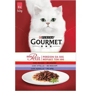 Gourmet MonPetit Пауч Котка Месо6x50г \ 69166