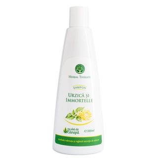 Șampon cu extracte de Urzică și Immortelle + ulei de cânepă 300 ml