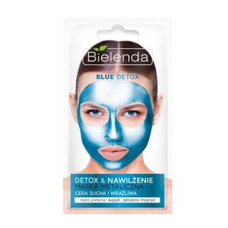 BIELENDA metallic blue detox maska za lice suvu i osjetljivu kožu 8 GR | 5902169048969