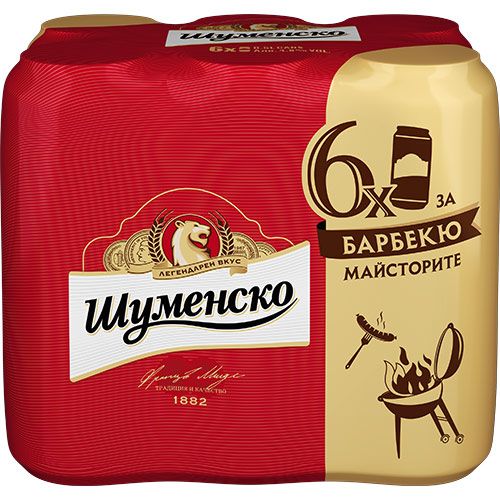 Шуменско Светло пиво 4,8% 6X0,5 кен
