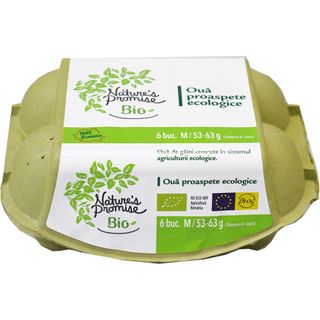 Nature's Promise Bio, Oua ecologice cod 0, marimea M, 6 bucati (ID 85826)