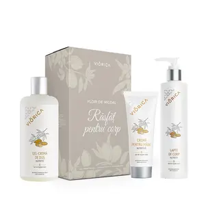 Set p/corp Viorica rasfat cu flori de migdal