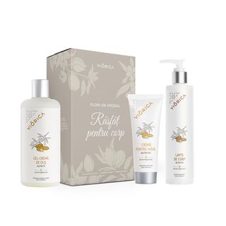 Set p/corp Viorica rasfat cu flori de migdal