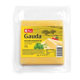 K plus Gauda punomasni-polutvrdi sir 45% m.m 250g 8605002322390