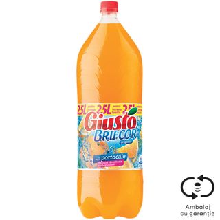 Giusto, Bautura racoritoare carbogazoasa cu suc de portocale 2.5L (ID 42857)