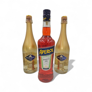 Pachet Spritz: Aperol Si 2 Sticle Vin Spumant Alb Blue Nun Gold 24 K Edition, 2.25L