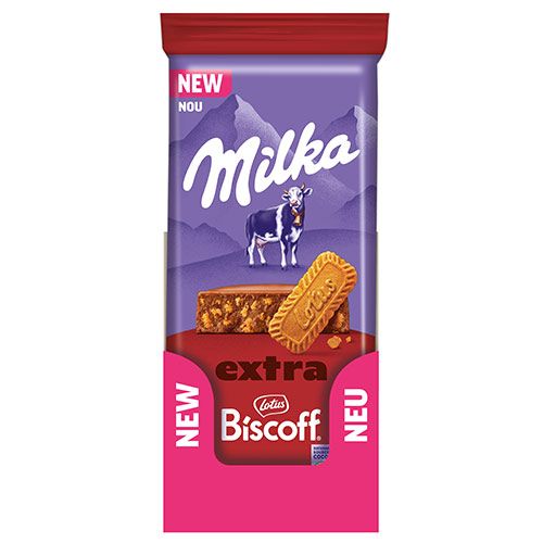 Milka млечен шоколад Biscoff