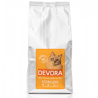 Hrana uscata pentru pisici Devora Grain Free Sterilizat Curcan Pui & Hering 400g