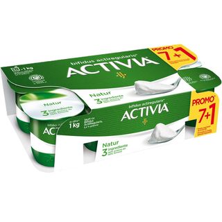 Iaurt natur, cu Bifidus, 7+1 x125g Activia