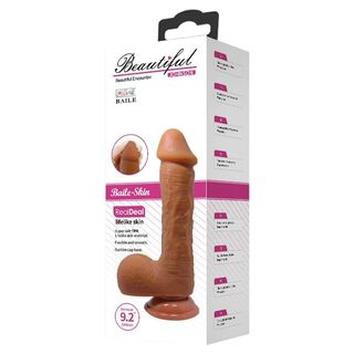 Dildo Beautiful Johnson 23.4 CM Brown