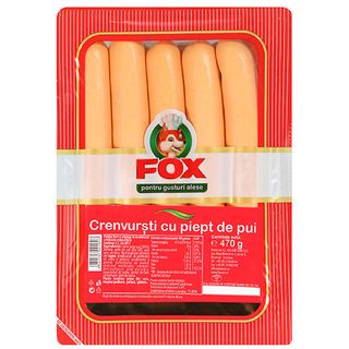 Fox Crenvursti Cu Piept De Pui 470G