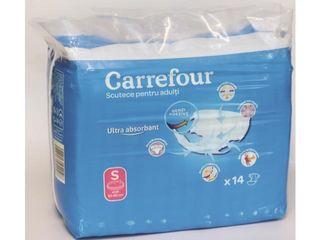 Scutece Deschise Incontinenta Adulti Marimea S Carrefour, 14Buc