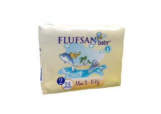 FLUFSAN BABY baby pelene 2 mini 3 - 5kg 24 KOM | 8015013242240