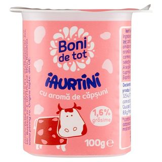 Boni de Tot Iaurt cu aroma de capsuni 1,4%, 100 g