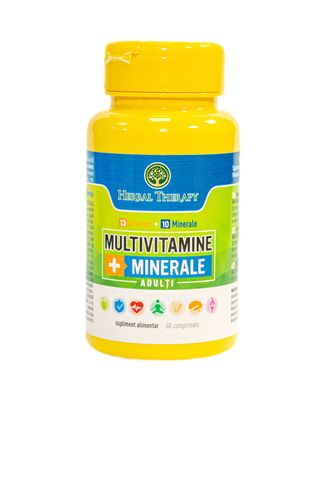 Multivitamine + Minerale Adulti N60 - comprimate masticabile (A, D, E, K, C, B1, B2, B5, B12, Mg, Se, Zn, Cr, Fe, Cu, Ca)