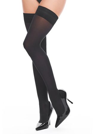 Ciorapi tip portjartier KOTEK – autoportanti 50 den cu banda silicon - negru