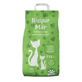 Asternut ecologic pentru pisici Nisipur cu Mar, 5 kg