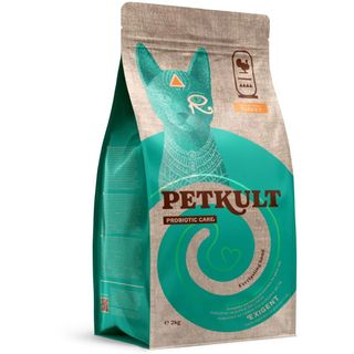 Hrana uscata pentru pisici Petkult Adult Cat Probiotics Exigent Fresh Curcan 2kg