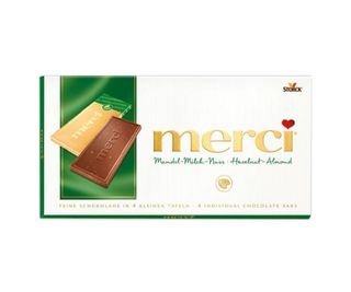 MERCI Ciocolată cu alune de pădure și migdale 100g