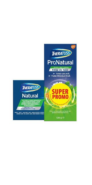 Theratuss Pronatural Sirop X 128G + Theratuss Natural X 16Cp Promo