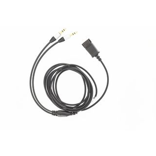 Cablu adaptor Tellur QD la 2 x Jack 3.5mm, 2.2m, negru