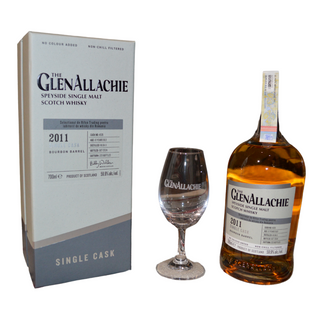 Whisky GlenAllachie Single Cask #4535 Bourbon Barrel – Romania 2nd Edition, Pahar Glencairn Copita Cadou, 59.9%, 0.7L