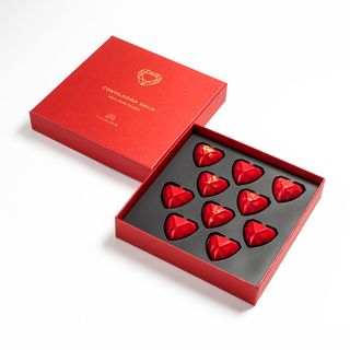 Čokoladna srca sa listićima zlata 23 K