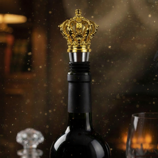 Umjetnički metalni zatvarač za flaše u zlatnoj boji u obliku kraljevske krune