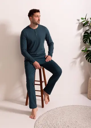 Pijama Bărbați Garet Modal verde L