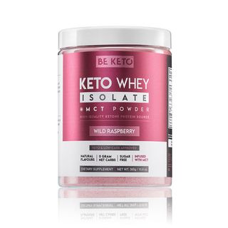 Proteina Whey Izolata Keto + MCT – Zmeura Salbatica 300g