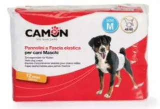 CAMON Scutece de unică folosinţă pentru câini masculi, 12 bucăţi 46/60 cm
