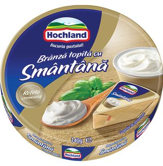 Hochland Branza topita triunghiuri smantana 140g