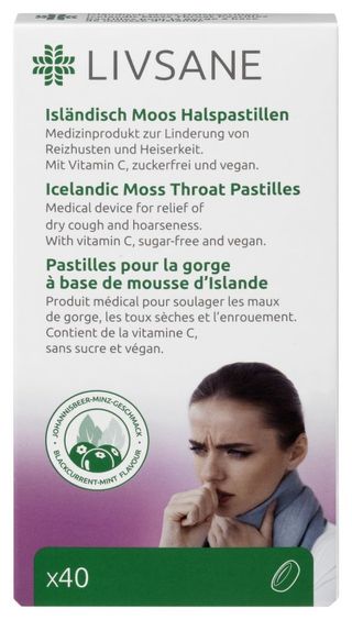 Livsane Pastile Pentru Gat Cu Muschi Islandez 40 Tablete