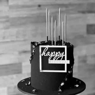 Надпись " Happy Birthday " (серебро)